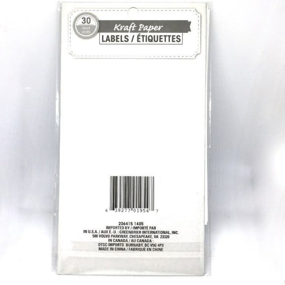 Kraft Paper Labels Total 30 pack - Picture 7 of 7